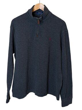Polo Ralph Lauren Men's Gray Quarter Zip Pullover Size L